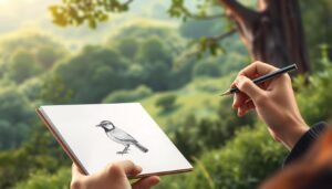 how to draw a bird