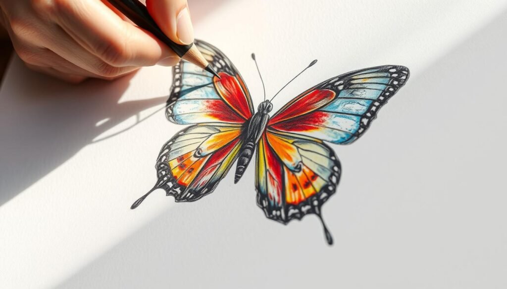 how to draw a butterfly