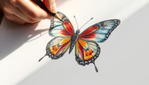 how to draw a butterfly