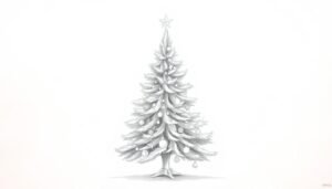 how to draw a christmas tree