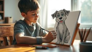 how to draw a dog