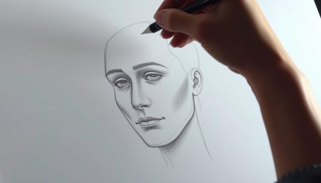 how to draw a face