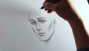 how to draw a face