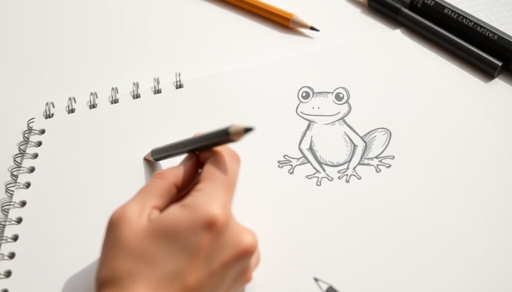 how to draw a frog