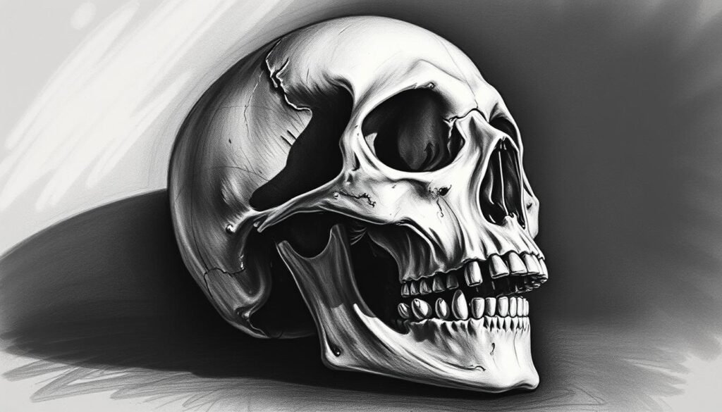 how to draw a skull