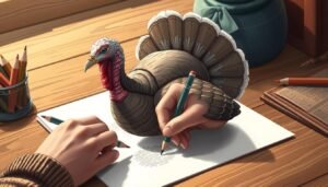 how to draw a turkey