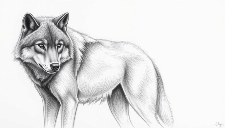 how to draw a wolf