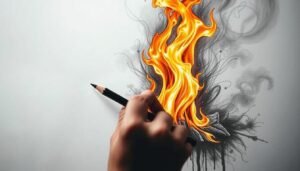 how to draw fire