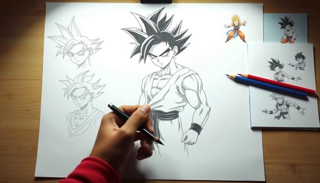 how to draw goku