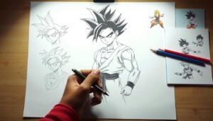 how to draw goku