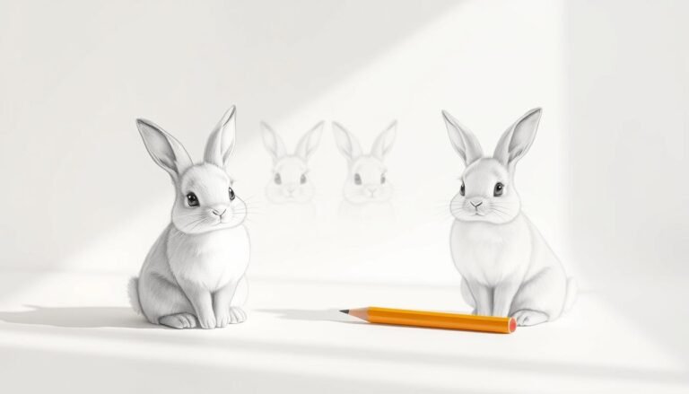 how to draw a bunny easy