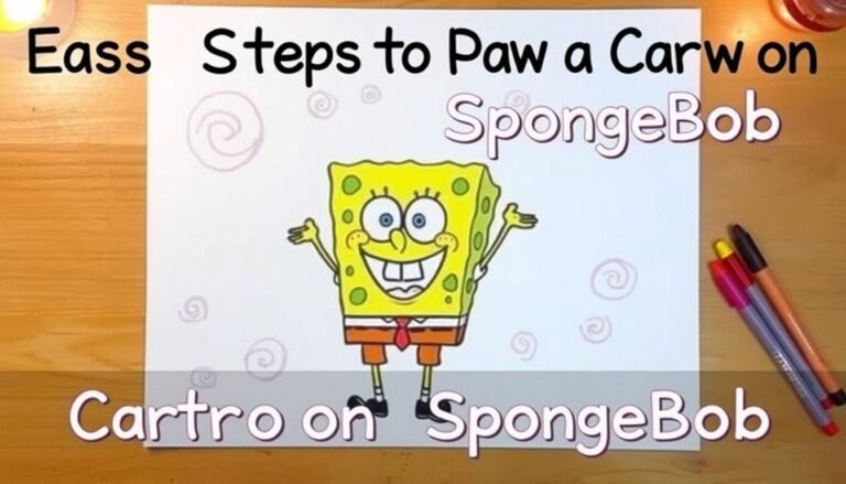 how to draw a cartoon spongebob