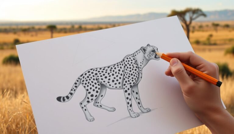 how to draw a cheetah