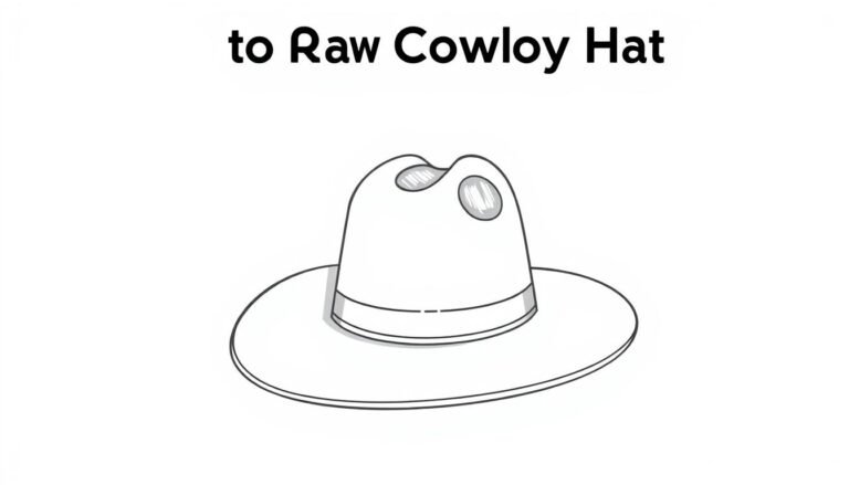 how to draw a cowboy hat