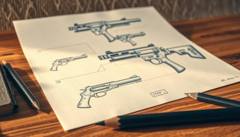 how to draw a gun