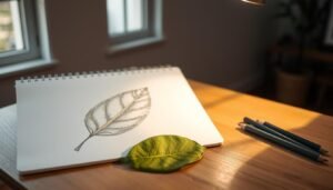 how to draw a leaf