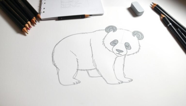 how to draw a panda