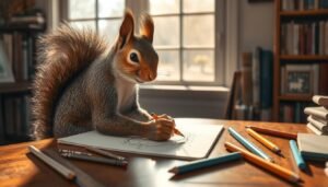 how to draw a squirrel