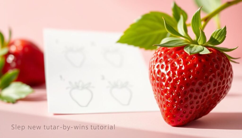how to draw a strawberry