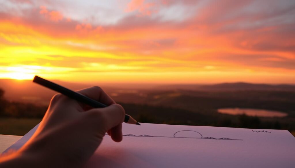 how to draw a sunset