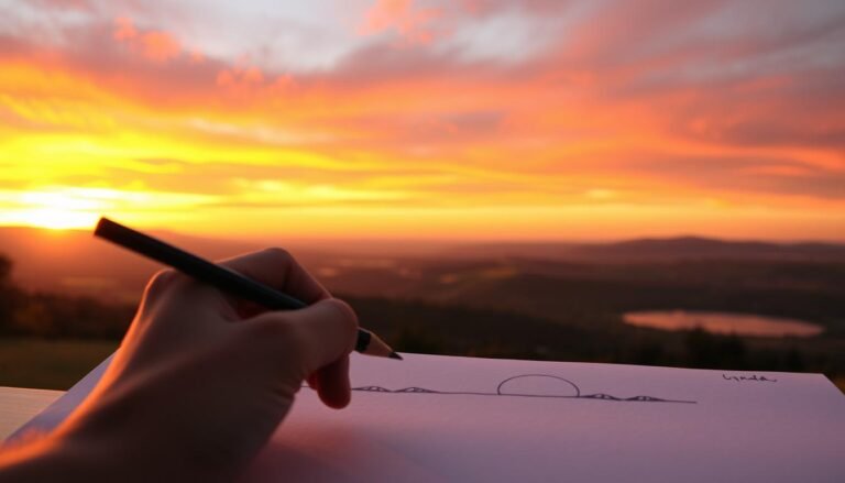 how to draw a sunset