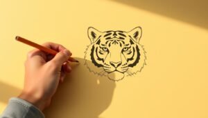 how to draw animals tiger