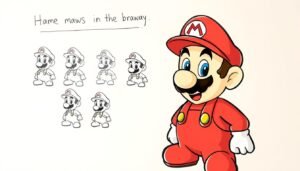 how to draw mario