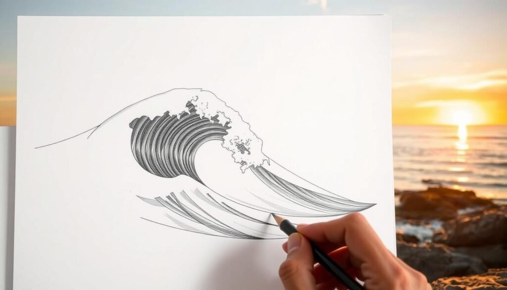 how to draw waves