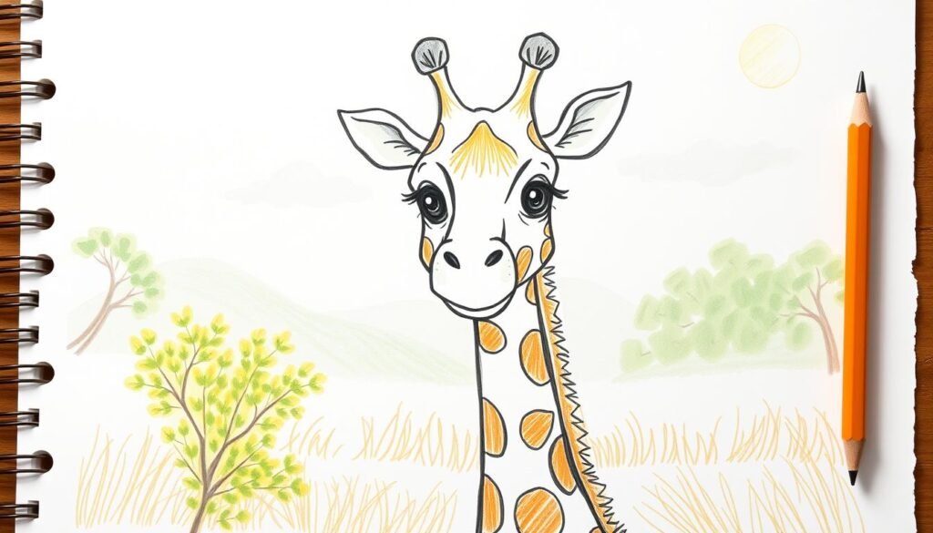 how do i draw a giraffe
