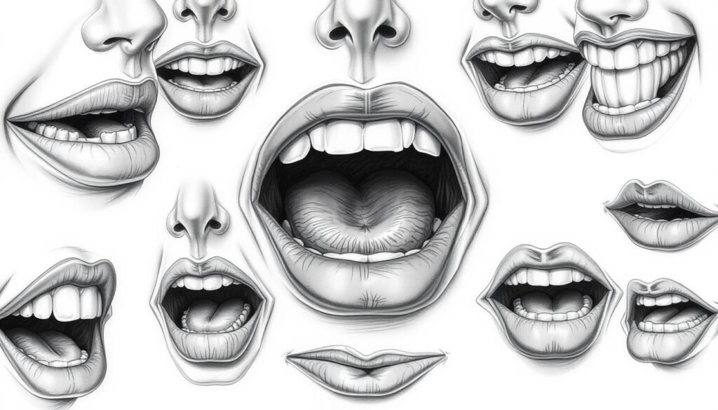 how do you draw mouths