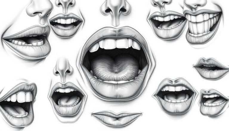 how do you draw mouths