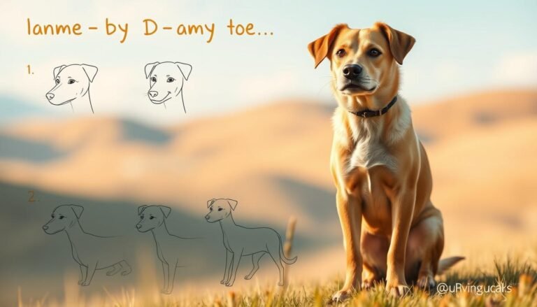 how to draw a dog step by step