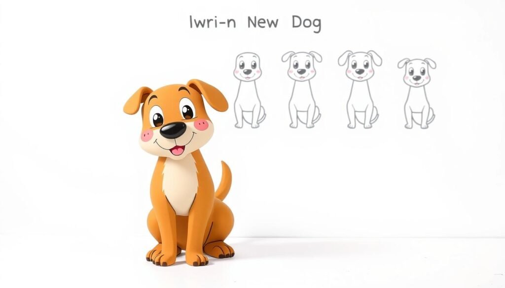 how to draw a dog that is easy