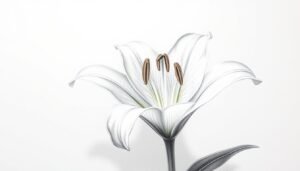 how to draw a lily flower