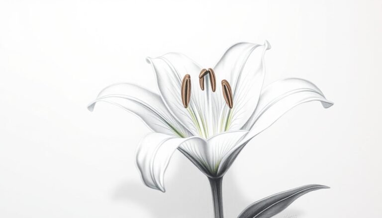how to draw a lily flower