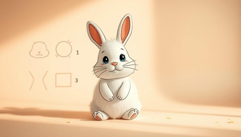 how to draw a rabbit easy