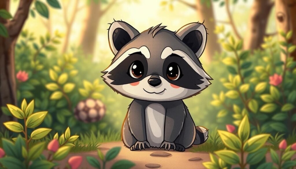 how to draw a raccoon