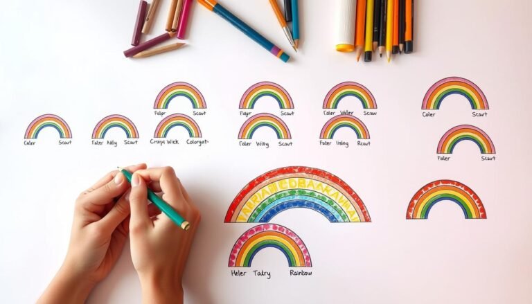 how to draw a rainbow