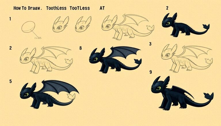 how to draw toothless